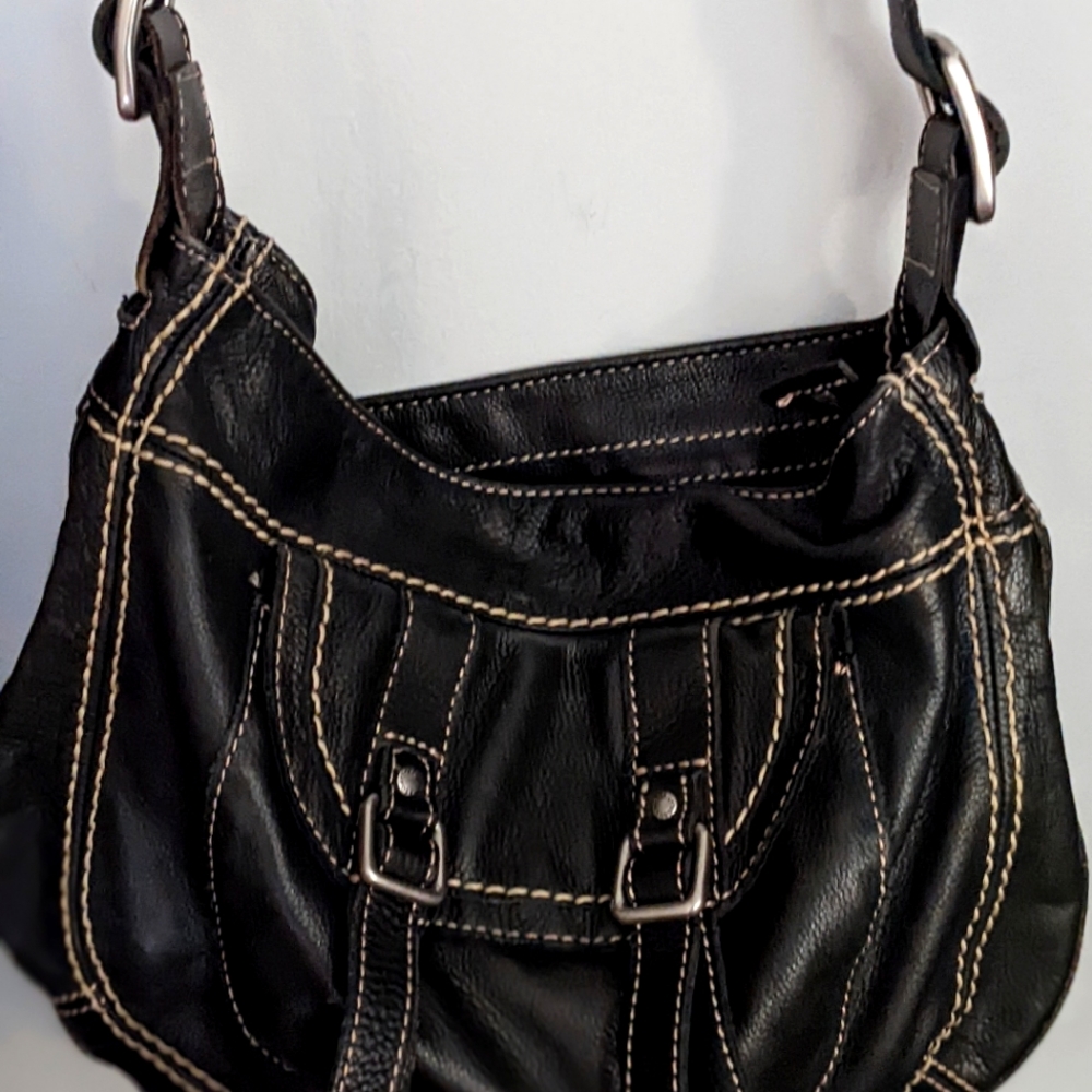 Fossil vintage leather shoulder bag Crossbody purse EUC